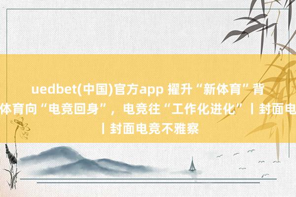 uedbet(中国)官方app 擢升“新体育”背后：传统体育向“电竞回身”，电竞往“工作化进化”丨封面电竞不雅察