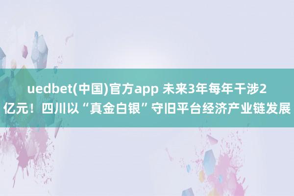 uedbet(中国)官方app 未来3年每年干涉2亿元！四川以“真金白银”守旧平台经济产业链发展